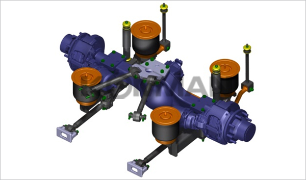 后空气悬架系统-均衡梁结构