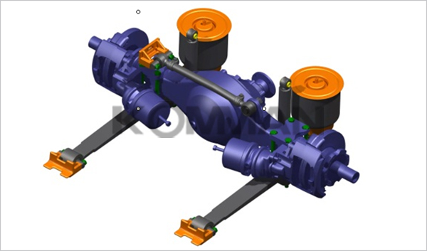 后空气悬架系统-平板簧结构