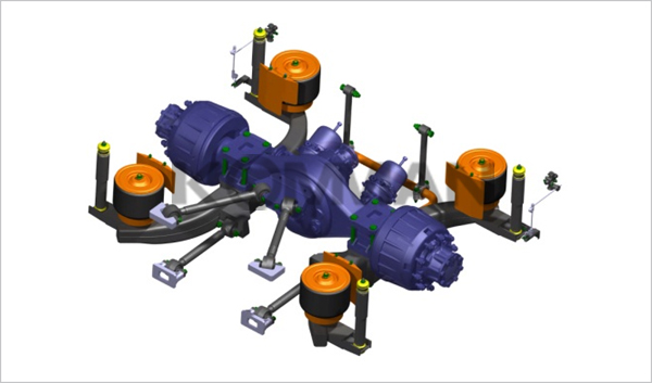 后空气悬架系统-C型梁结构
